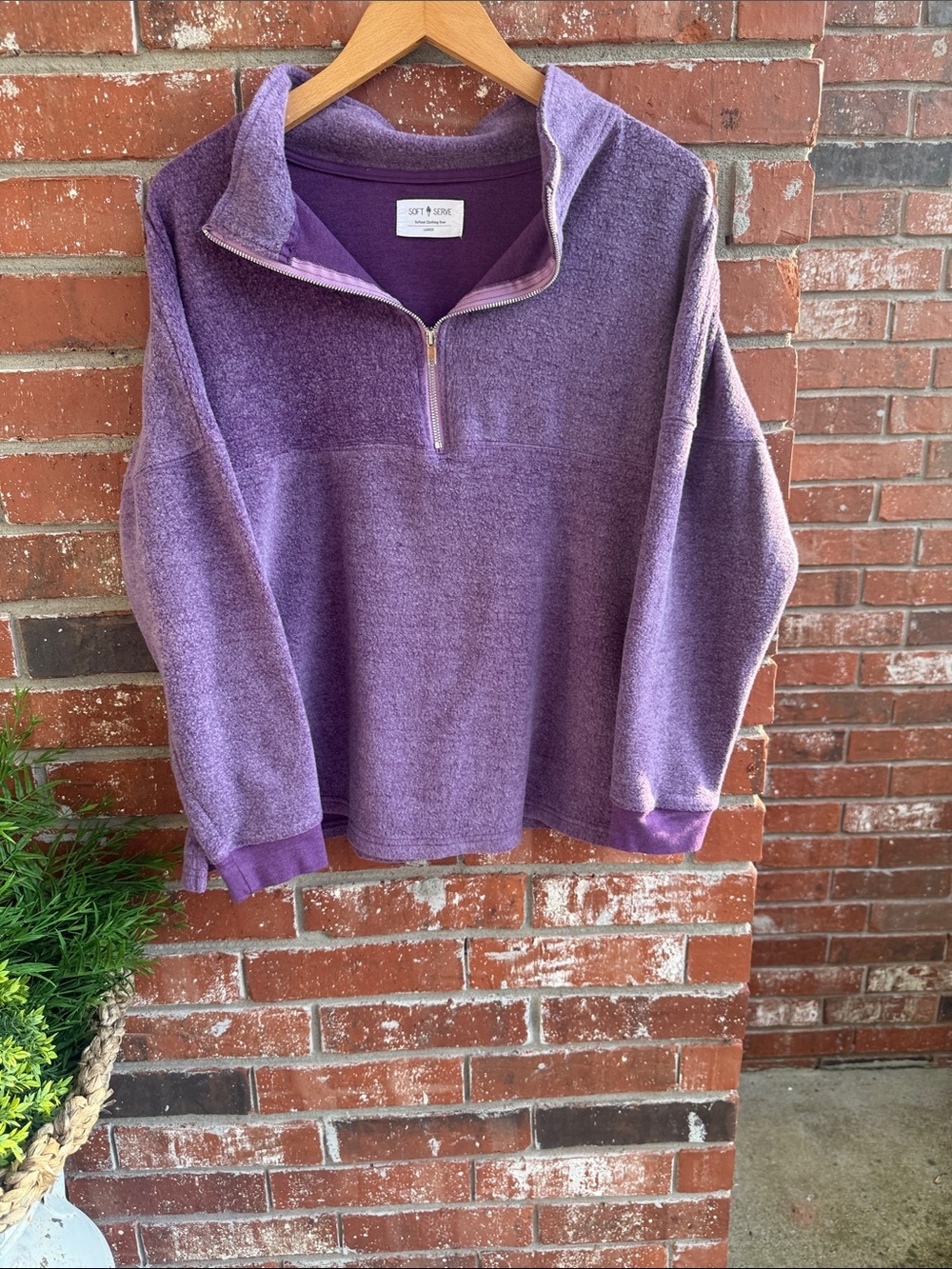 Soft Serve Clothing Purple Quarter-Zip Pullover
